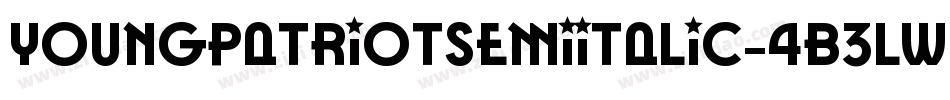 YoungPatriotSemiItalic-4B3LW字体转换