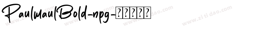 PaulmaulBold-npg字体转换