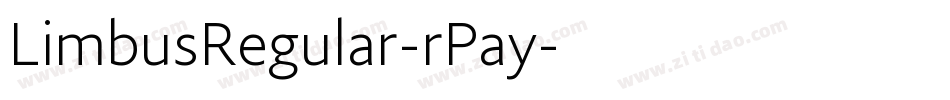 LimbusRegular-rPay字体转换