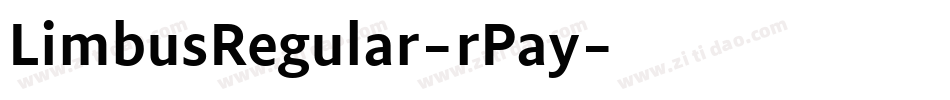 LimbusRegular-rPay字体转换