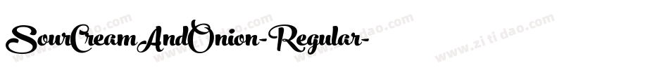 SourCreamAndOnion-Regular字体转换