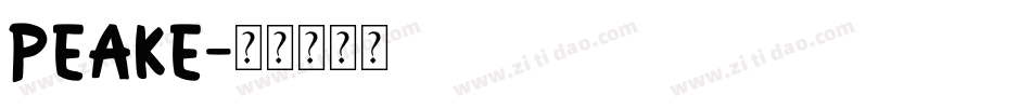 Peake字体转换
