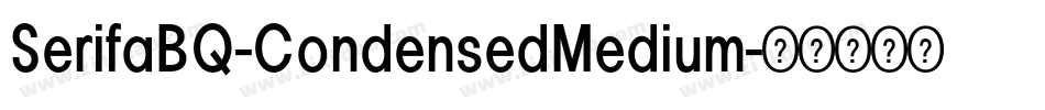 SerifaBQ-CondensedMedium字体转换