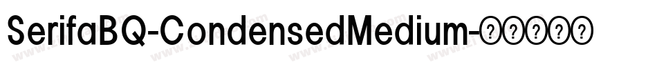 SerifaBQ-CondensedMedium字体转换