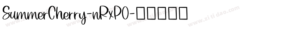 SummerCherry-nRxP0字体转换
