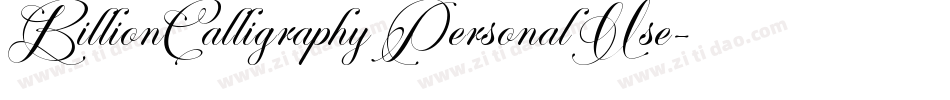 BillionCalligraphyPersonalUse-Lg44字体转换