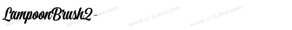 LampoonBrush2字体转换