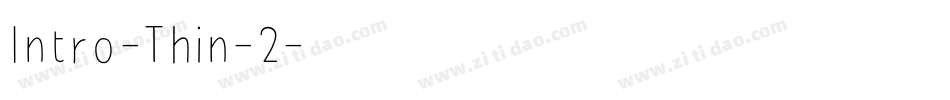 Intro-Thin-2字体转换