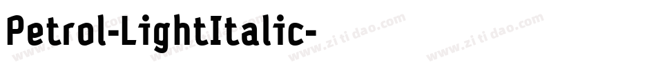 Petrol-LightItalic字体转换