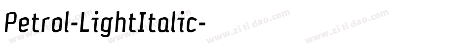 Petrol-LightItalic字体转换