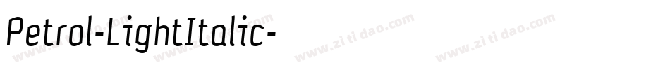 Petrol-LightItalic字体转换