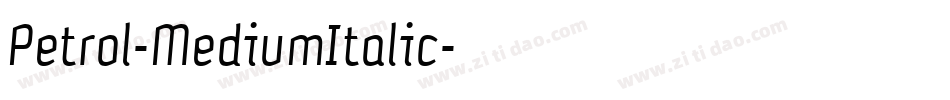 Petrol-MediumItalic字体转换