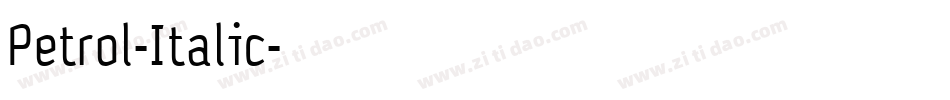 Petrol-Italic字体转换