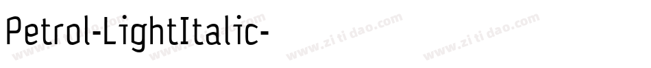 Petrol-LightItalic字体转换