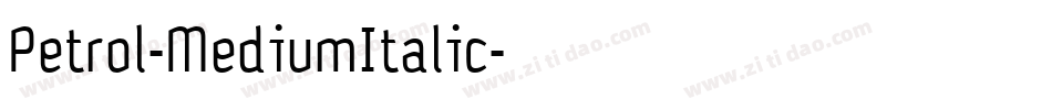 Petrol-MediumItalic字体转换