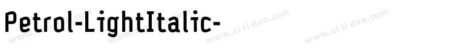 Petrol-LightItalic字体转换