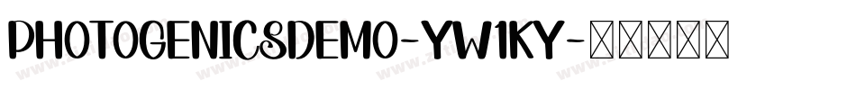 PhotogenicsDemo-yw1KY字体转换