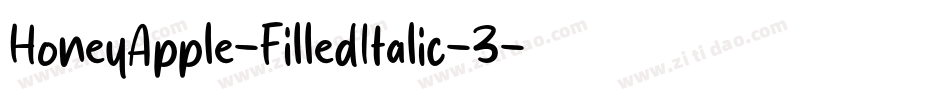HoneyApple-FilledItalic-3字体转换
