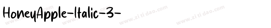 HoneyApple-Italic-3字体转换