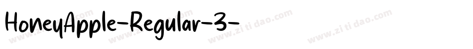 HoneyApple-Regular-3字体转换