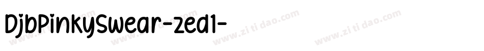 DjbPinkySwear-zed1字体转换