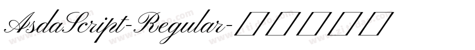 AsdaScript-Regular字体转换