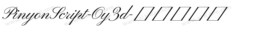 PinyonScript-Oy3d字体转换
