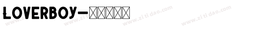 Loverboy字体转换