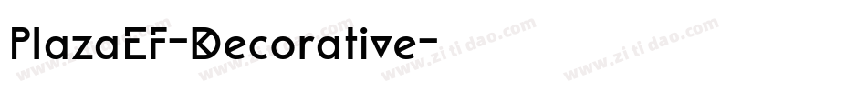 PlazaEF-Decorative字体转换