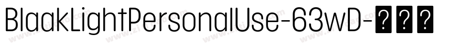 BlaakLightPersonalUse-63wD字体转换