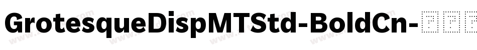 GrotesqueDispMTStd-BoldCn字体转换