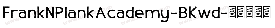 FrankNPlankAcademy-BKwd字体转换