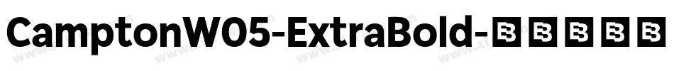 CamptonW05-ExtraBold字体转换