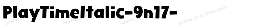 PlayTimeItalic-9n17字体转换