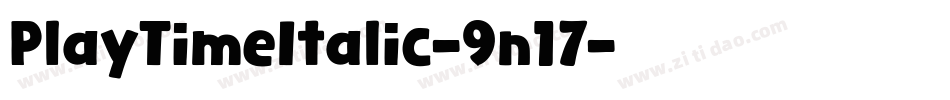 PlayTimeItalic-9n17字体转换