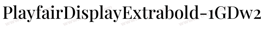 PlayfairDisplayExtrabold-1GDw2字体转换