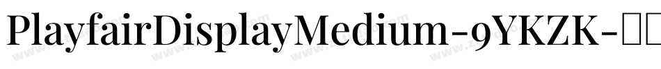PlayfairDisplayMedium-9YKZK字体转换