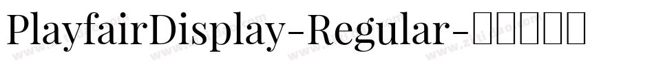PlayfairDisplay-Regular字体转换