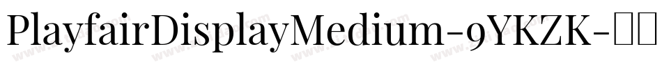 PlayfairDisplayMedium-9YKZK字体转换