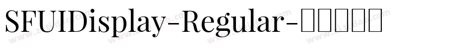 SFUIDisplay-Regular字体转换