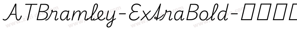 ATBramley-ExtraBold字体转换