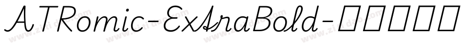ATRomic-ExtraBold字体转换