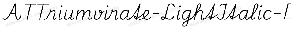 ATTriumvirate-LightItalic字体转换
