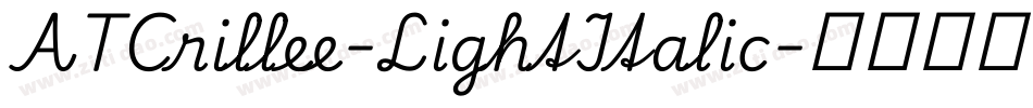 ATCrillee-LightItalic字体转换