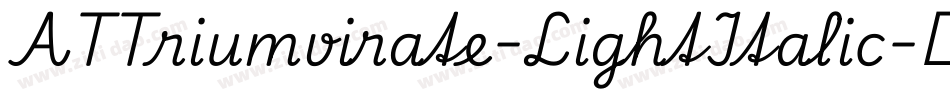 ATTriumvirate-LightItalic字体转换