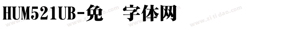 HUM521UB字体转换