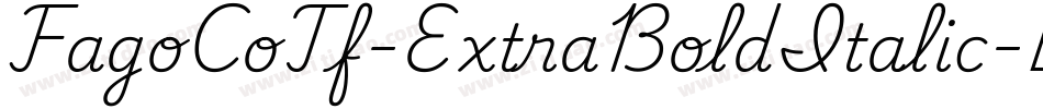 FagoCoTf-ExtraBoldItalic字体转换