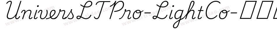 UniversLTPro-LightCo字体转换