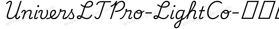UniversLTPro-LightCo字体转换