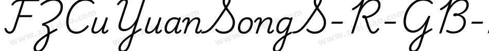 FZCuYuanSongS-R-GB字体转换